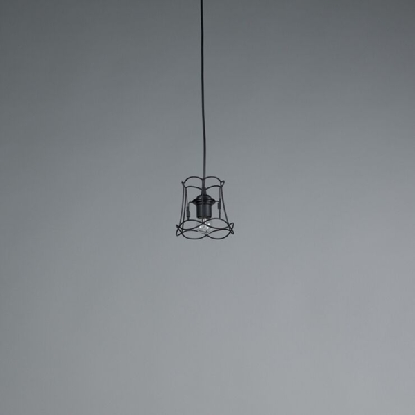 Retro hanglamp zwart 15 cm - Granny Frame