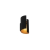 Smart wandlamp zwart met gouden binnenkant incl. Wifi g9 - faldo