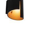 Smart wandlamp zwart met gouden binnenkant incl. Wifi g9 - faldo