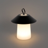 Tafellamp mushroom zwart incl. Led oplaadbaar - ivan