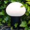 Tafellamp mushroom zwart incl. LED oplaadbaar - Louise
