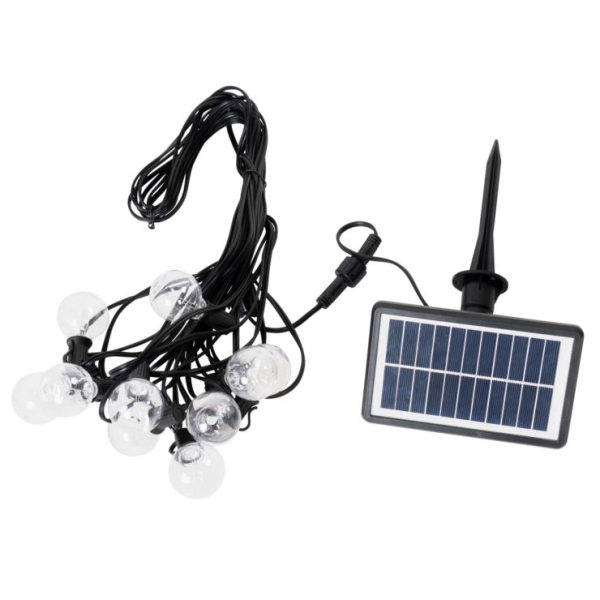 Buiten lichtslinger 10 m incl. LED 10-lichts RGBW solar - Russell