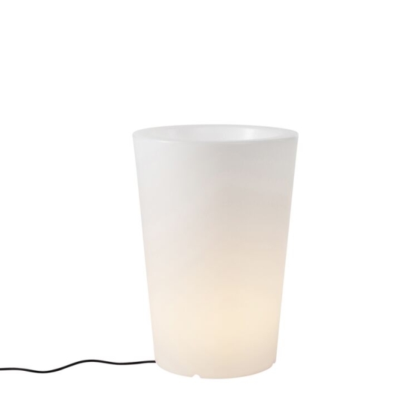 Buiten vloerlamp wit 60 cm bloempot IP65 - Verano