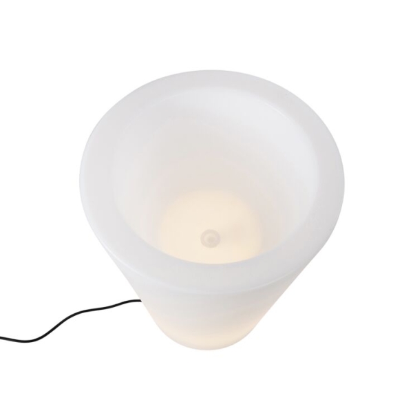 Buiten vloerlamp wit 60 cm bloempot IP65 - Verano