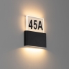 Buiten wandlamp zwart incl. Led met huisnummers ip54 - kandi