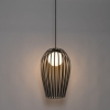 Design hanglamp zwart met opaal IP44 - Angela