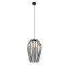 Design hanglamp zwart met opaal IP44 - Angela