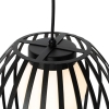 Design hanglamp zwart met opaal IP44 - Angela