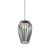 Design hanglamp zwart met opaal IP44 - Angela