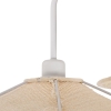 Design plafondlamp wit met stof 3-lichts - jane