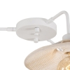Design plafondlamp wit met stof 3-lichts - jane