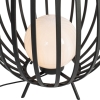 Design vloerlamp zwart met opaal 70 cm IP44 - Angela