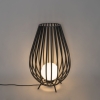 Design vloerlamp zwart met opaal 70 cm IP44 - Angela