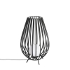 Design vloerlamp zwart met opaal 70 cm IP44 - Angela