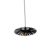 Hanglamp zwart 46 cm incl. G125 kopspiegel goud dimbaar - Leia