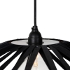 Hanglamp zwart 46 cm incl. G125 kopspiegel zwart dimbaar - Leia