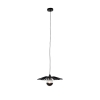 Hanglamp zwart 46 cm incl. G125 kopspiegel zwart dimbaar - Leia