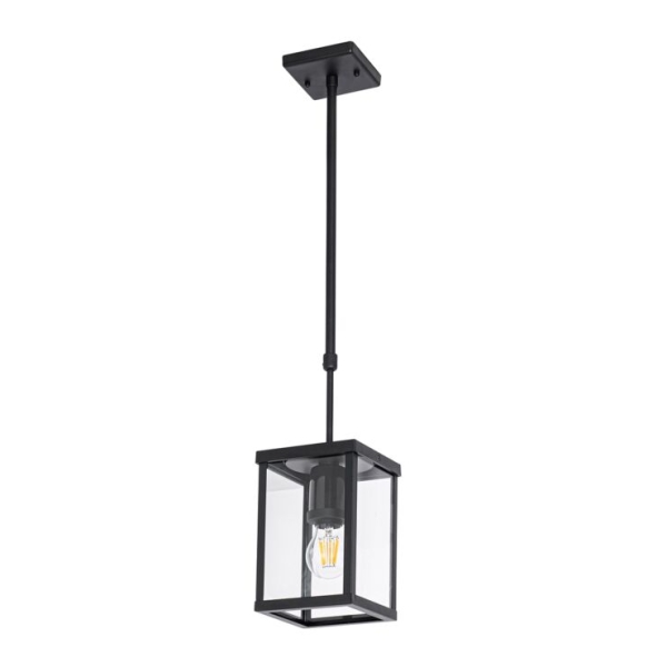 Industriële buiten hanglamp zwart IP44 - Charlois