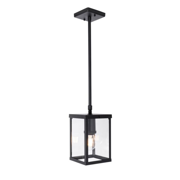 Industriële buiten hanglamp zwart IP44 - Charlois