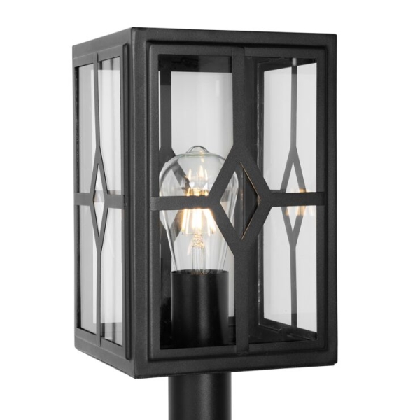 Klassieke staande buitenlamp zwart 100 cm IP44 - Dover