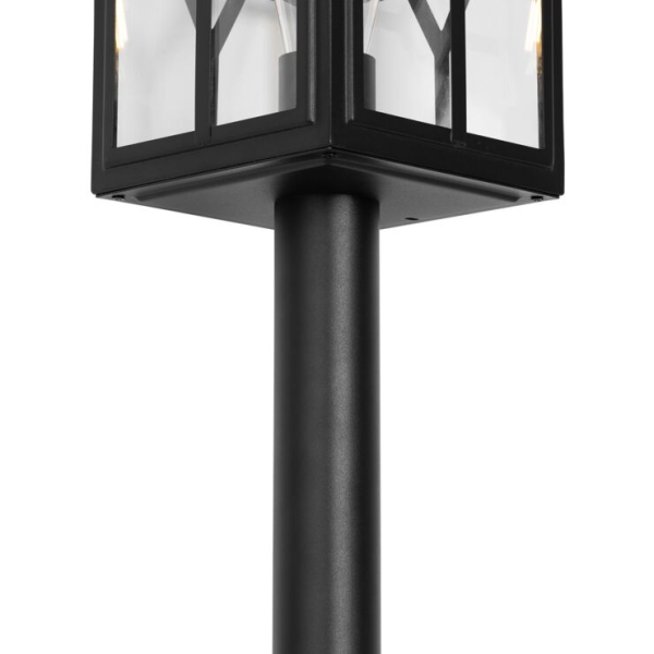 Klassieke staande buitenlamp zwart 100 cm IP44 - Dover