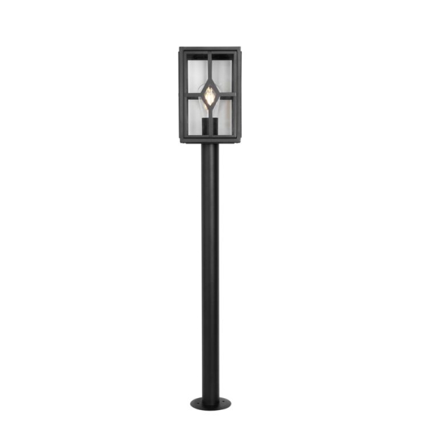 Klassieke staande buitenlamp zwart 100 cm IP44 - Dover