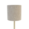 Klassieke tafellamp messing met boucle kap taupe 20 cm - Simplo