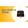 Kroonluchter chroom met zwart 50 cm 5-lichts - ann-kathrin