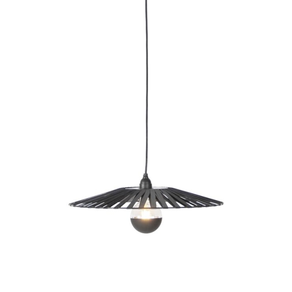 Landelijke hanglamp zwart 46 cm - Leia