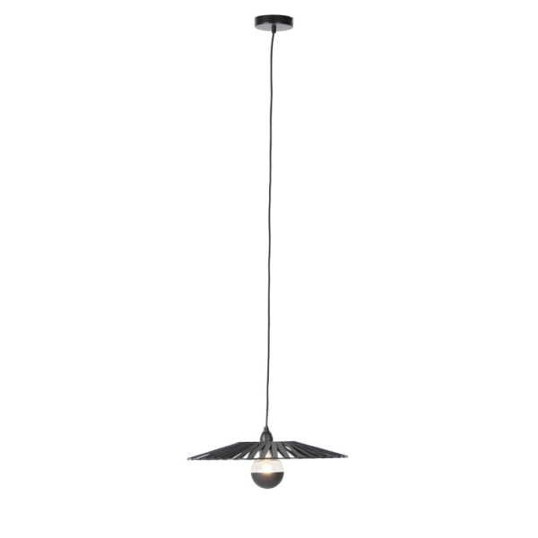 Landelijke hanglamp zwart 46 cm - Leia