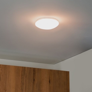 Moderne plafondlamp wit 26 cm incl. Led - iene