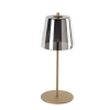 Moderne tafellamp mushroom goud met smoke glas incl. LED - Jent