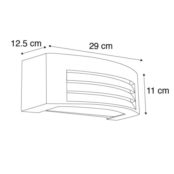 Moderne wandlamp roestbruin IP44 - Hurricane 1