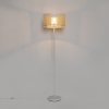 Oosterse vloerlamp wit met rotan 40 cm - Akira