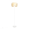 Oosterse vloerlamp wit met rotan 40 cm - Akira