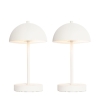 Set van 2 buiten tafellampen mushroom wit oplaadbaar - keira