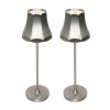 Set van 2 retro tafellampen gunmetal oplaadbaar IP44 - Granny