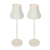 Set van 2 retro tafellampen off-white oplaadbaar IP44 - Granny