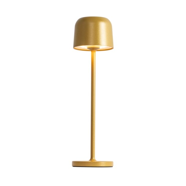 Set van 2 tafellampen mushroom goud incl. laadstation - Raika