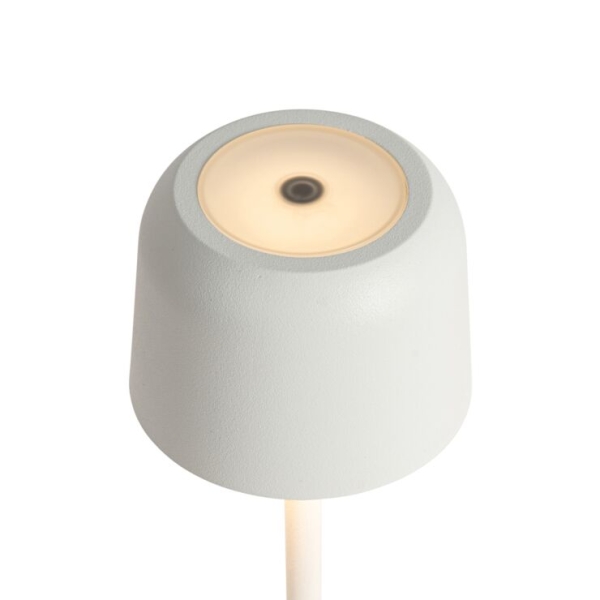 Set van 2 tafellampen mushroom off white incl. laadstation - Raika