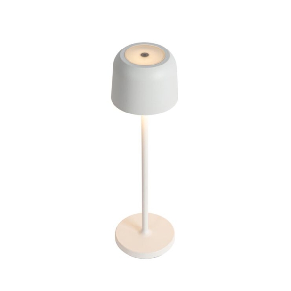 Set van 2 tafellampen mushroom off white incl. laadstation - Raika