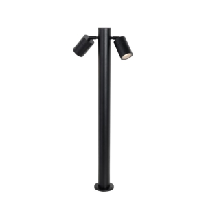 Staande buitenlamp zwart 80 cm IP44 verstelbaar 2-lichts - Duo