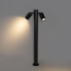 Staande buitenlamp zwart 80 cm IP44 verstelbaar 2-lichts - Duo