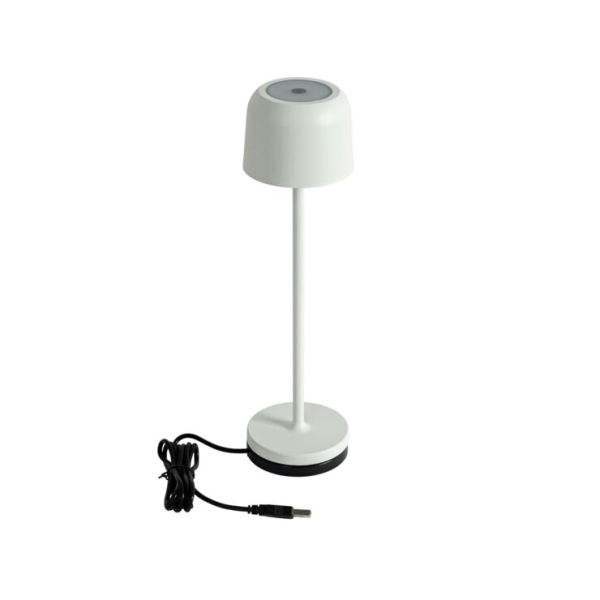 Tafellamp mushroom off-white oplaadbaar incl. laadstation - Raika