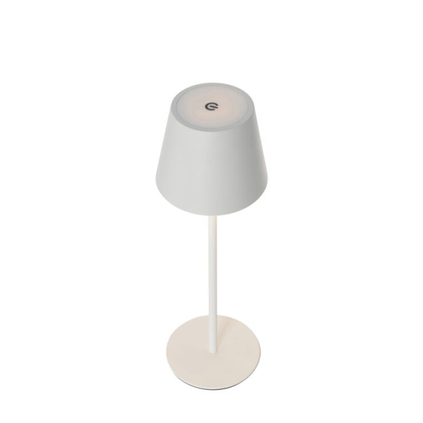 Tafellamp wit incl. LED dimbaar en oplaadbaar IP54 - Murdock