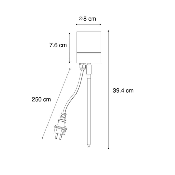 Moderne prikspot zwart AR70 verstelbaar IP44 - Solo