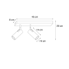 Moderne plafondspot zwart 2-lichts verstelbaar - Renna
